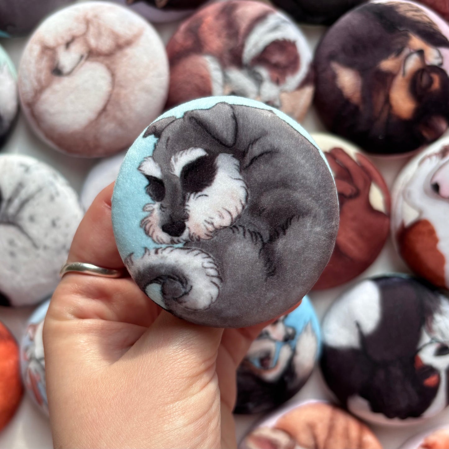Paws & Dreams Plush Pin | Schnauzer