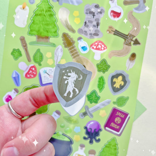 Fantasy Forest Borderless Deco | Vinyl Sticker Sheet