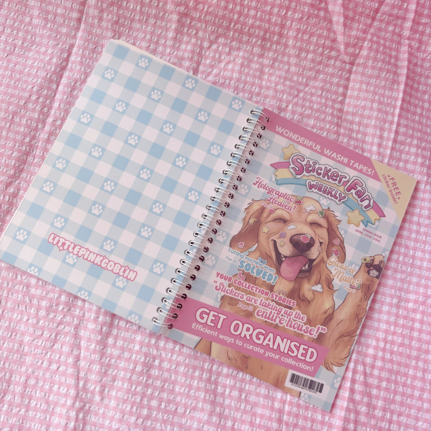 Dog Edition 'Sticker-Fan Weekly' A5 Reuseable Collectors Sticker Book