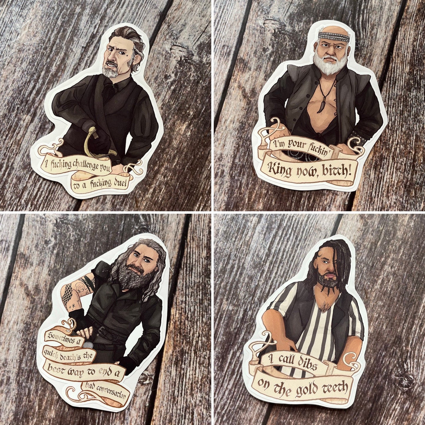 OFMD Character Quote Collection | Vinyl Stickers