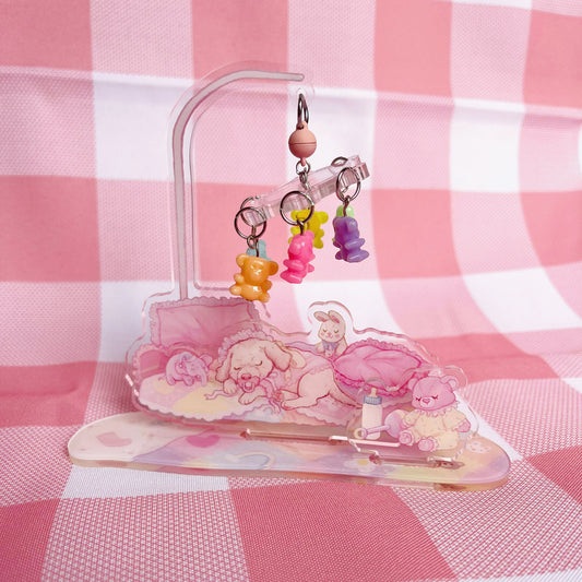 Puppycore Baby Mobile Moving Acrylic Standee Baby Pink Decor