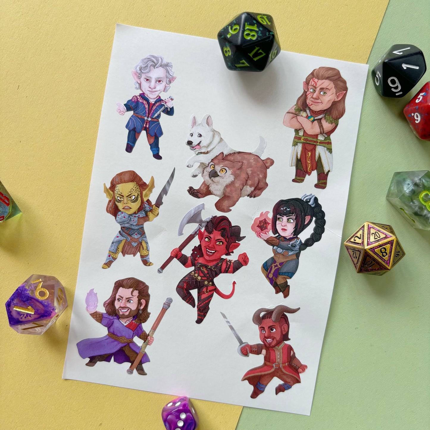 BG3 Characters | Vinyl Sticker Sheet