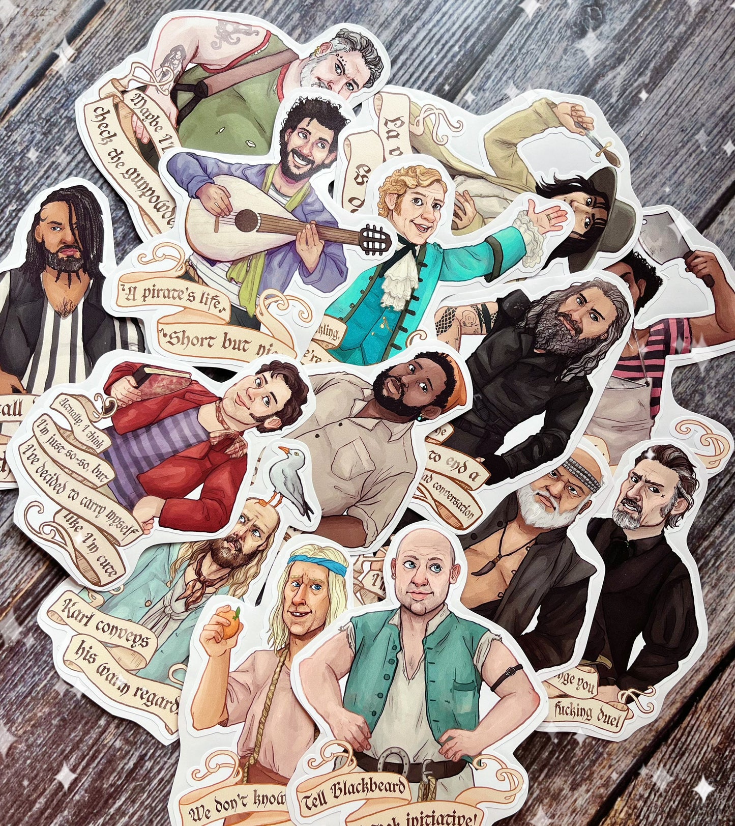 OFMD Character Quote Collection | Vinyl Stickers