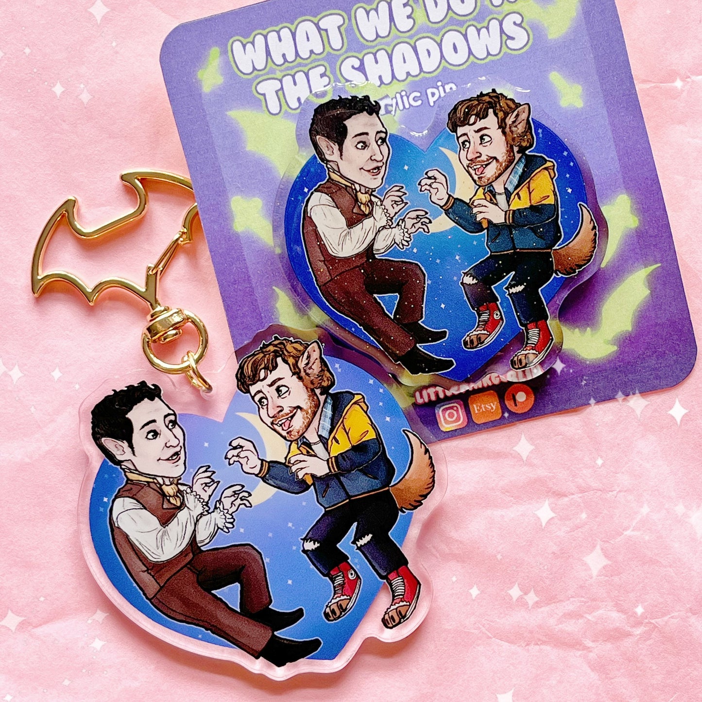 WWDITS Viago and Anton Acrylic Pin and Keychain