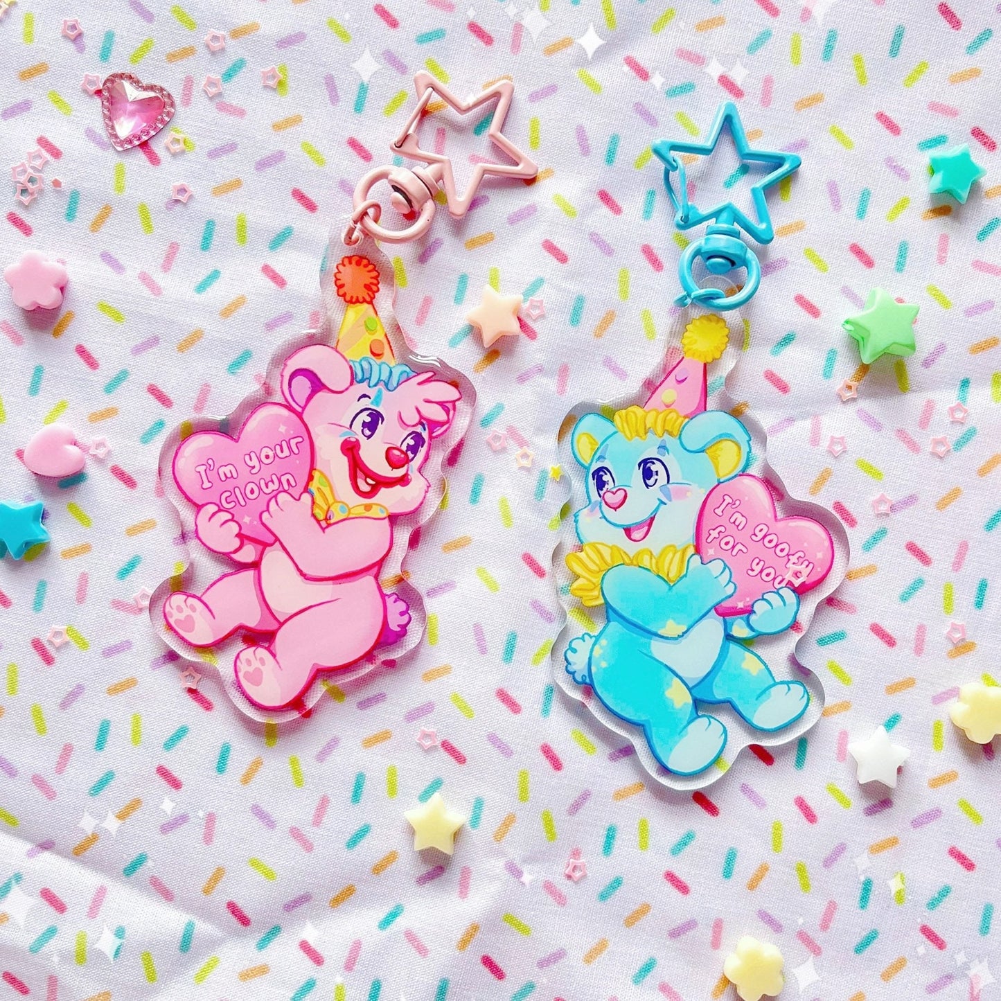Little Clowns BFF Keychains Clowncore Bears
