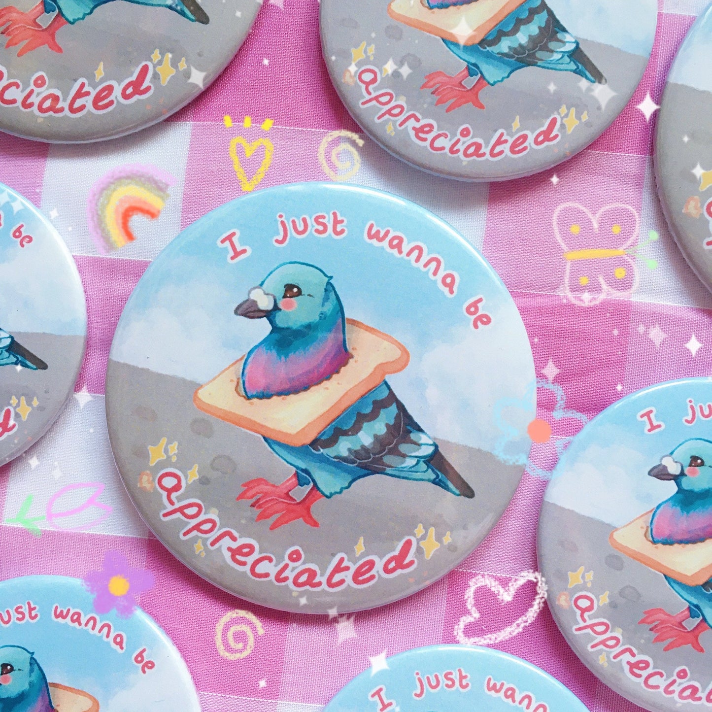 I Just Wanna Be Appreciated Pigeon | Holographic Badge