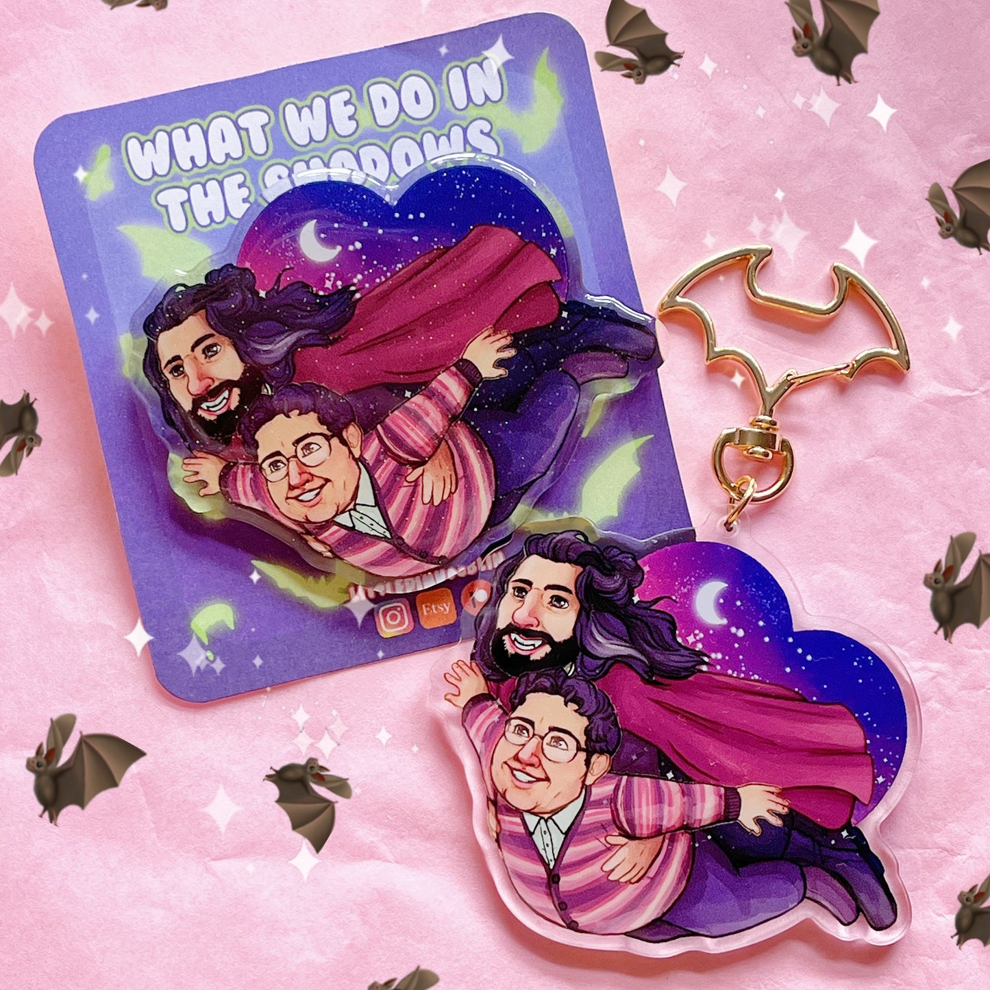 WWDITS Nandor and Guillermo Acrylic Pin and Keychain
