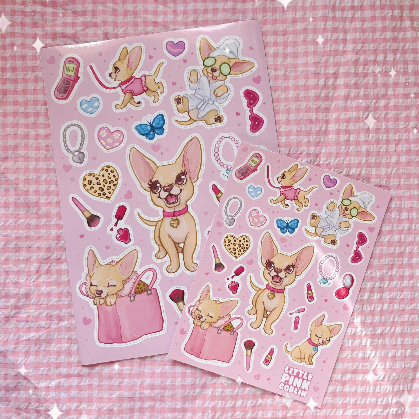 Bimbocore Spoiled Chihuahua | Vinyl Sticker Sheet