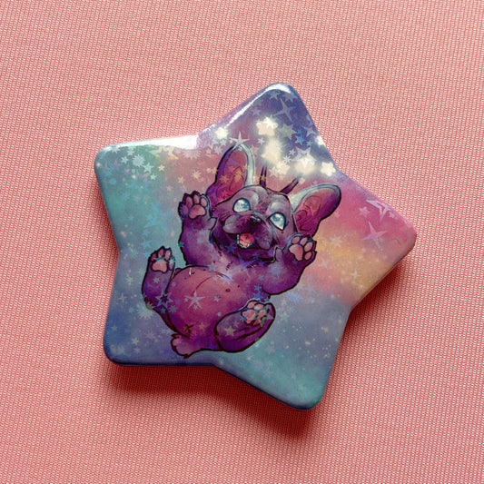 Alien Frenchie | Holographic Badge