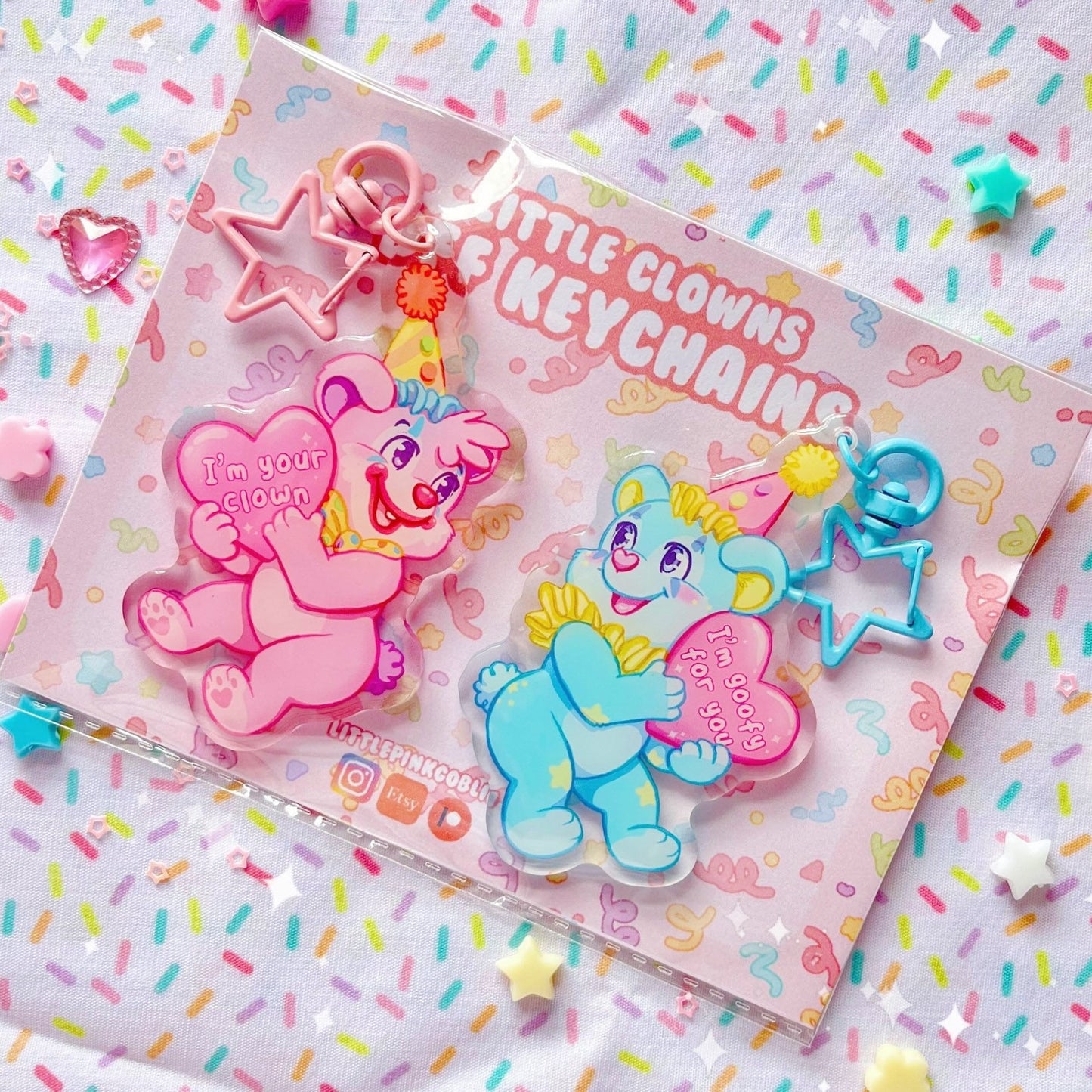Little Clowns BFF Keychains Clowncore Bears