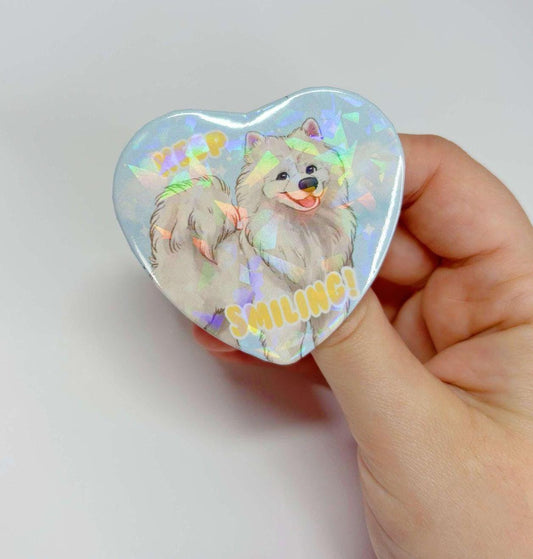 Smiling Samoyed | Holographic Badge