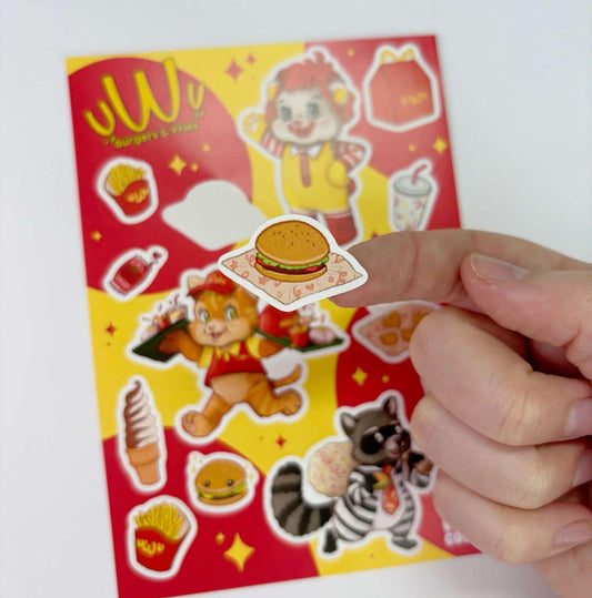 UWU Burger | Vinyl Sticker Sheet