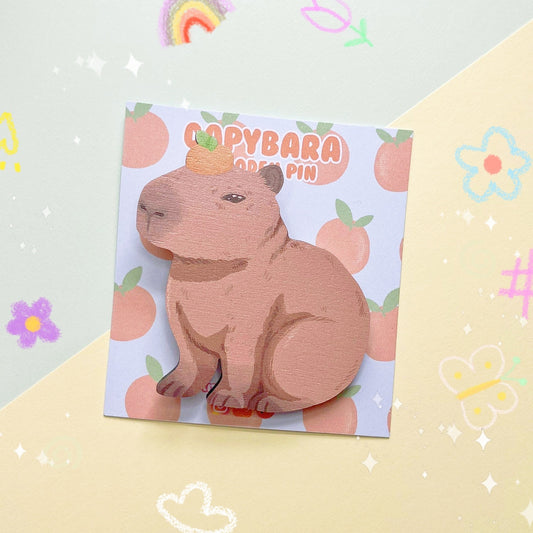 Cute Capybara | Wooden Pin