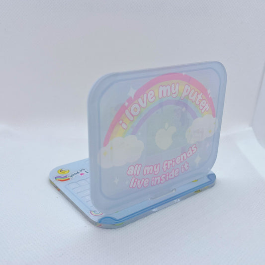 I Love My Puter Laptop Acrylic Standee Phone Stand Desk Decor