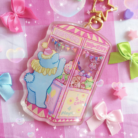Party Kei Clowncore Claw Machine Game Illustration Keychain