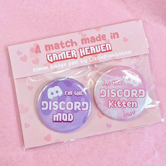 Discord Mod/Discord Kitten Pair Couple Badges