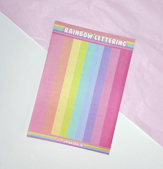 Rainbow Lettering | Planner Stickers