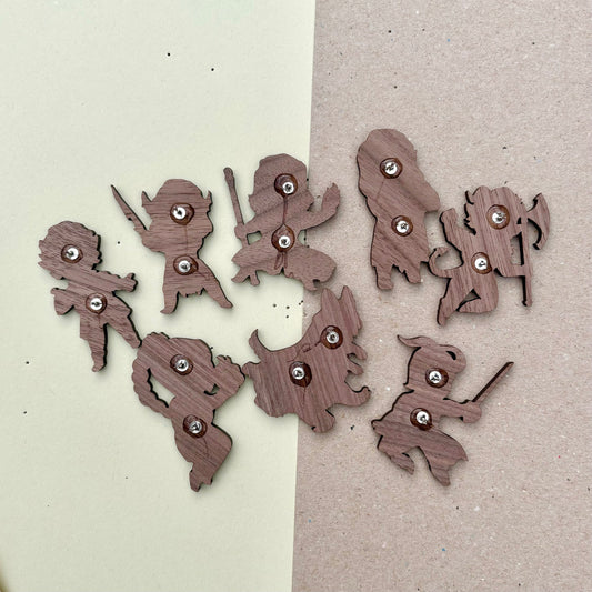 BG3 Companions | Wooden Pins