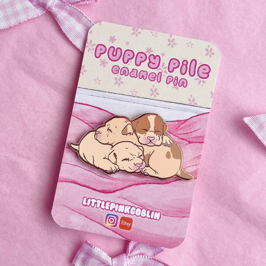 Puppy Pile Enamel Pin Newborn Babycore Pup Hard Enamel Lapel Pin