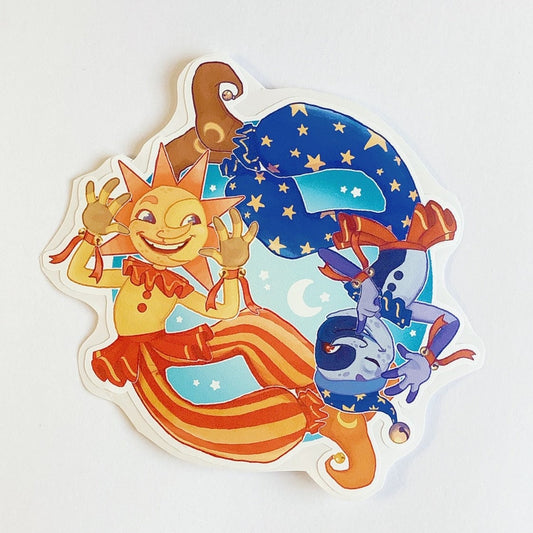 FNAF-Inspired Sun and Moon | Vinyl Sticker