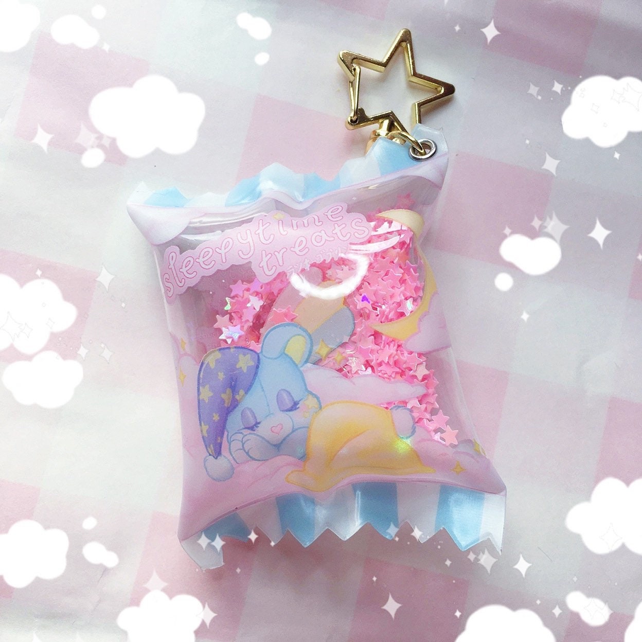 Sleepytime Treats Candy Bag Shaker Keychain