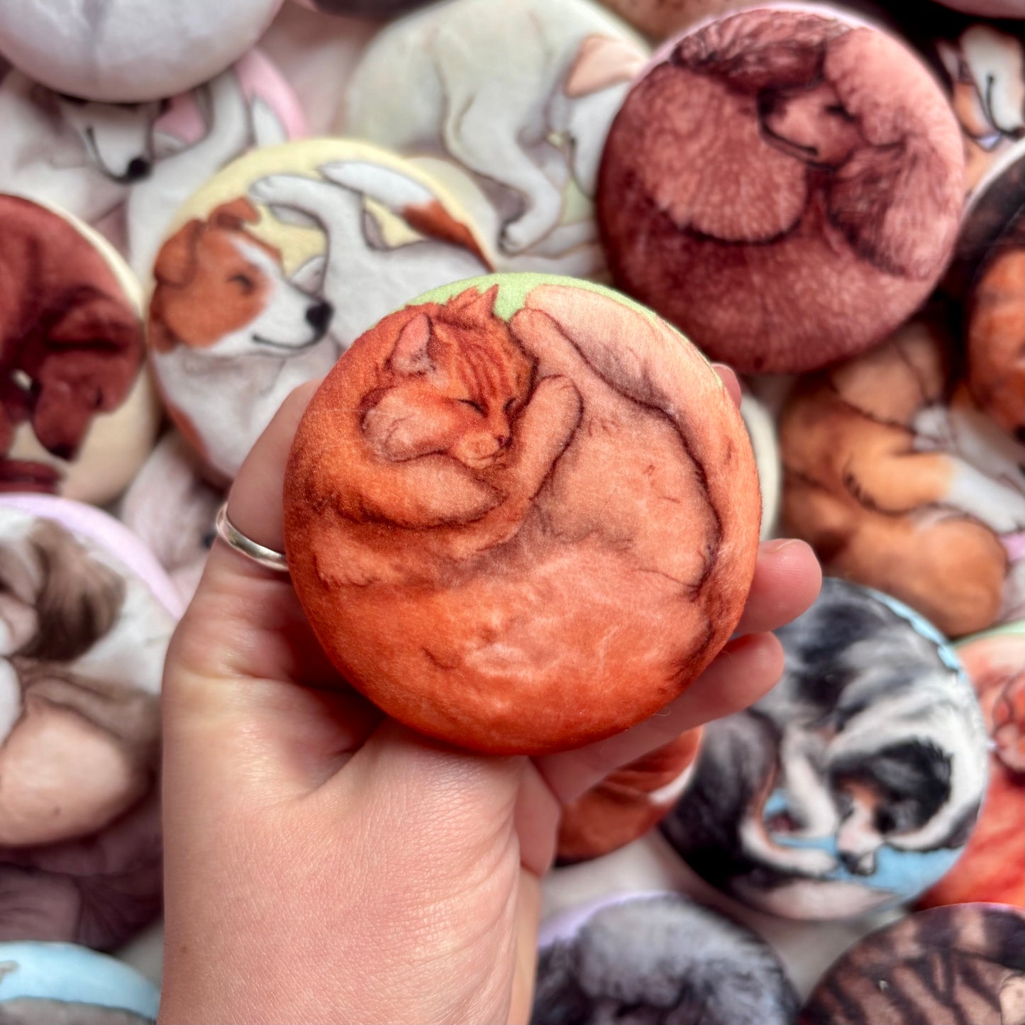 Paws & Dreams Plush Pin | Orange Cat