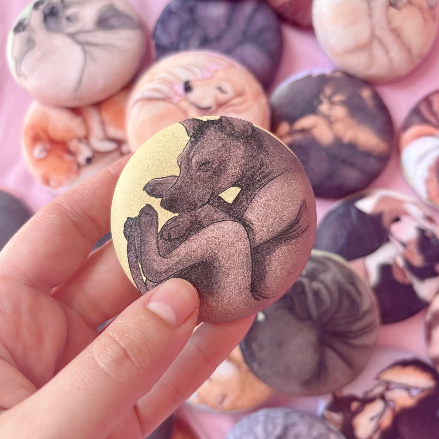 Paws & Dreams Plush Pin | Xoloitzcuintle