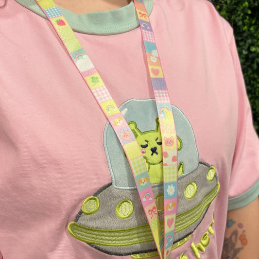 Pastel Patchwork Blanket Lanyard