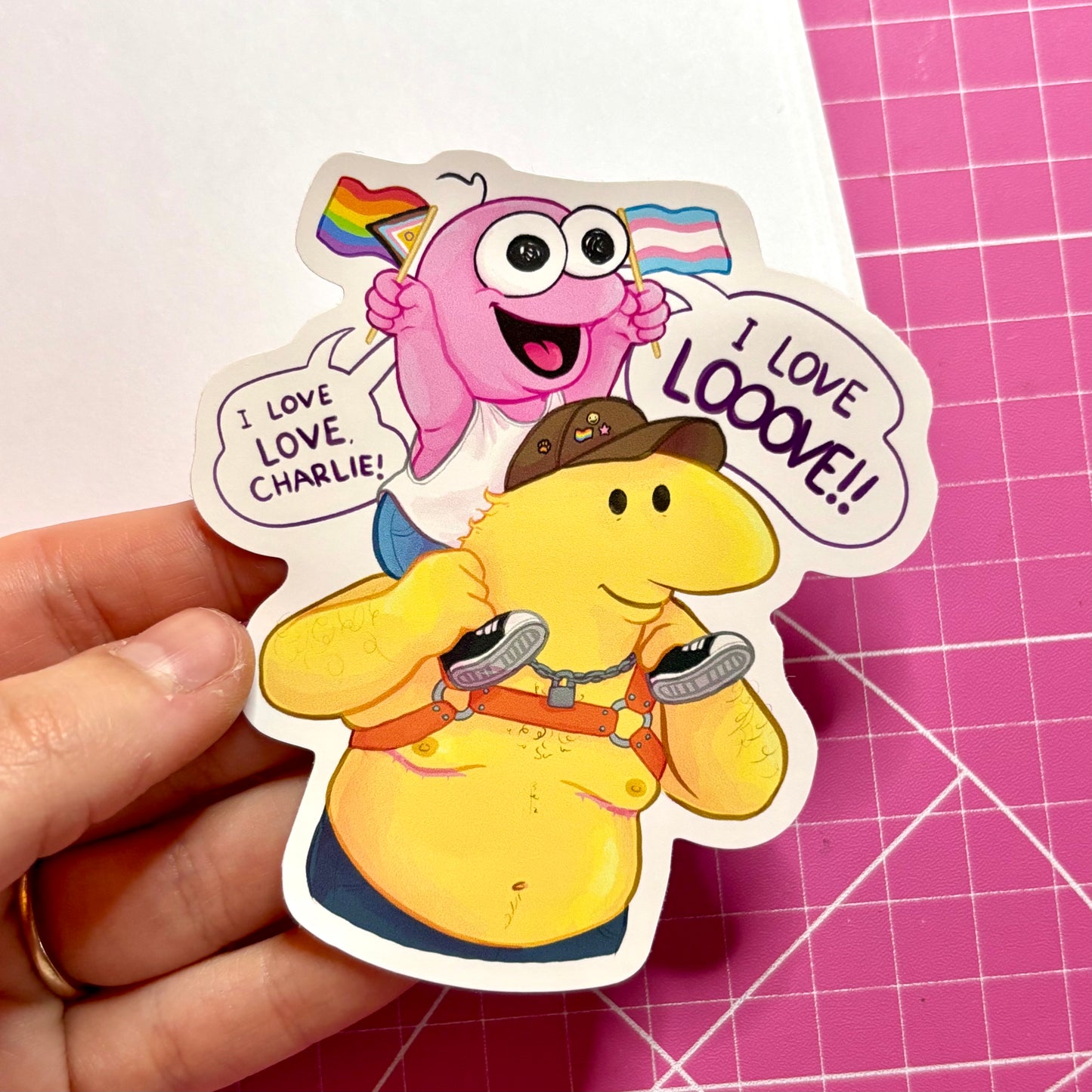 Smiling Friends at Gay Pride Vinyl Sticker
