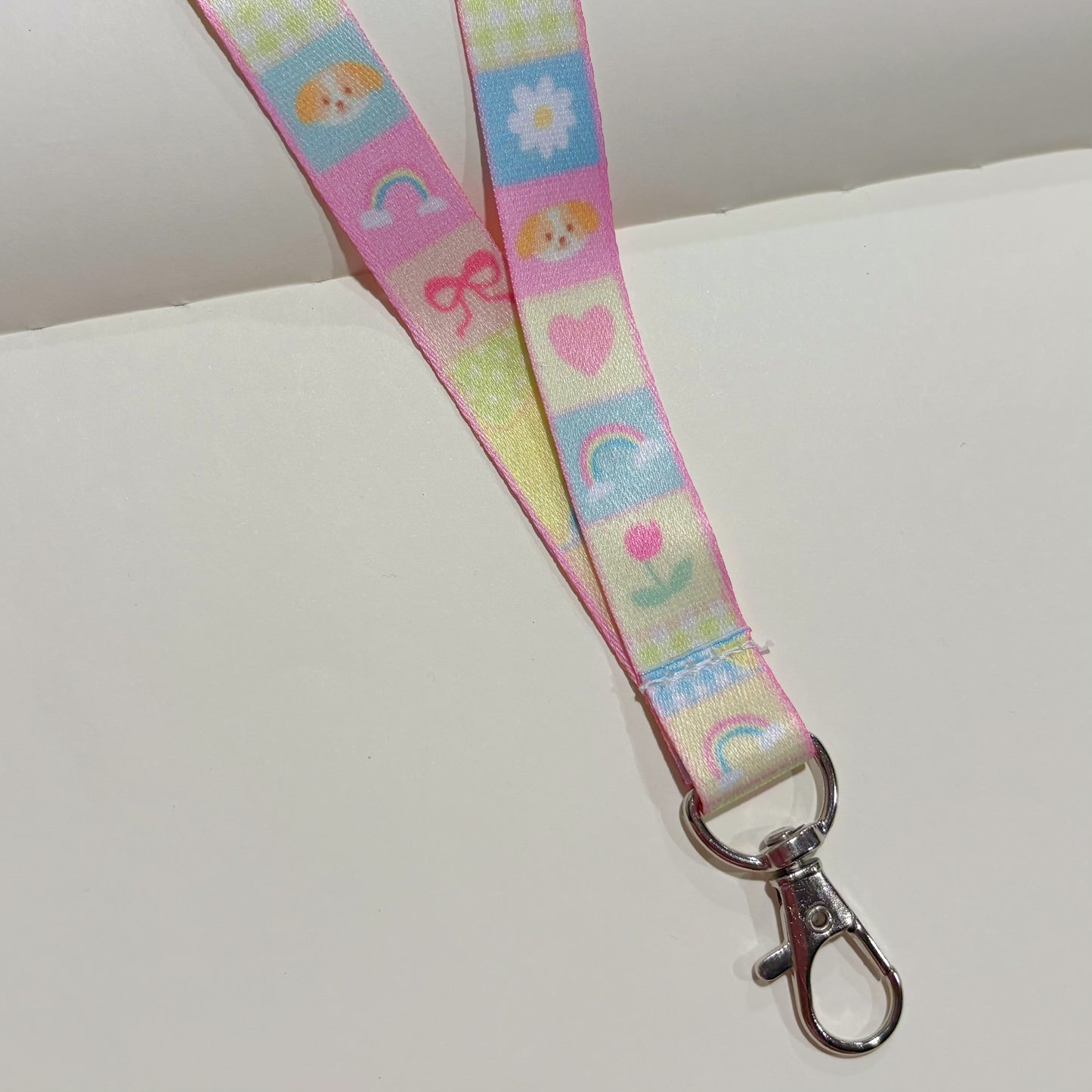 Pastel Patchwork Blanket Lanyard