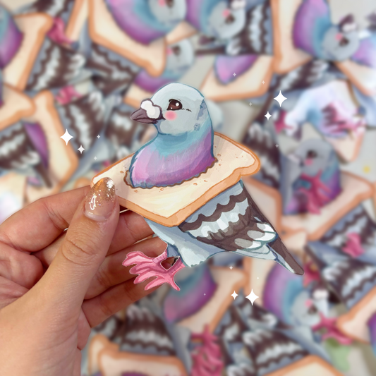 Borderless Pigeon Vinyl Sticker