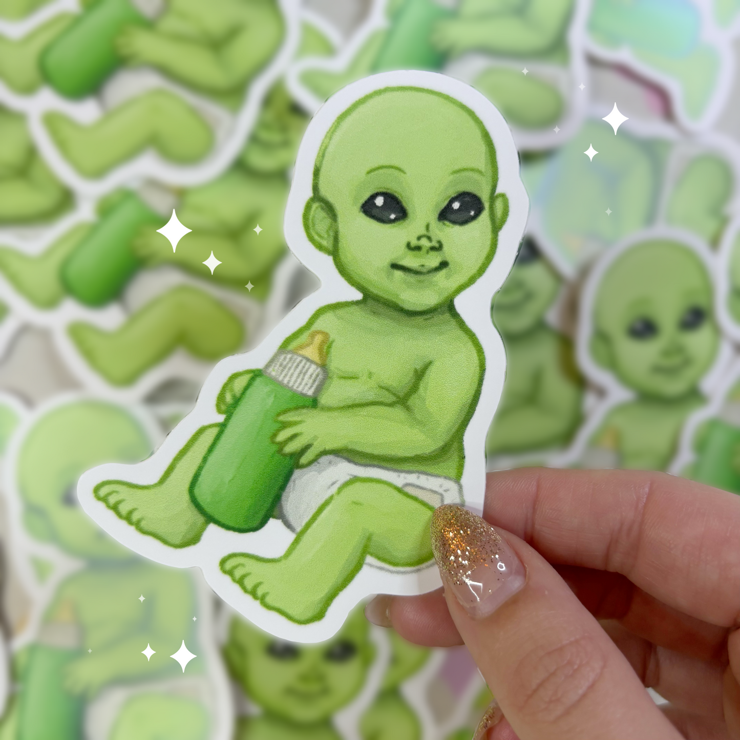 The Sims 2 Baby Alien Vinyl Sticker
