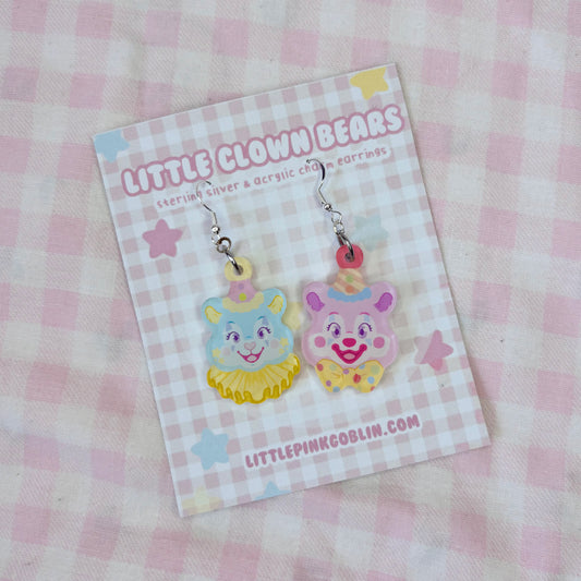 Little Clown Bears Earring Duo