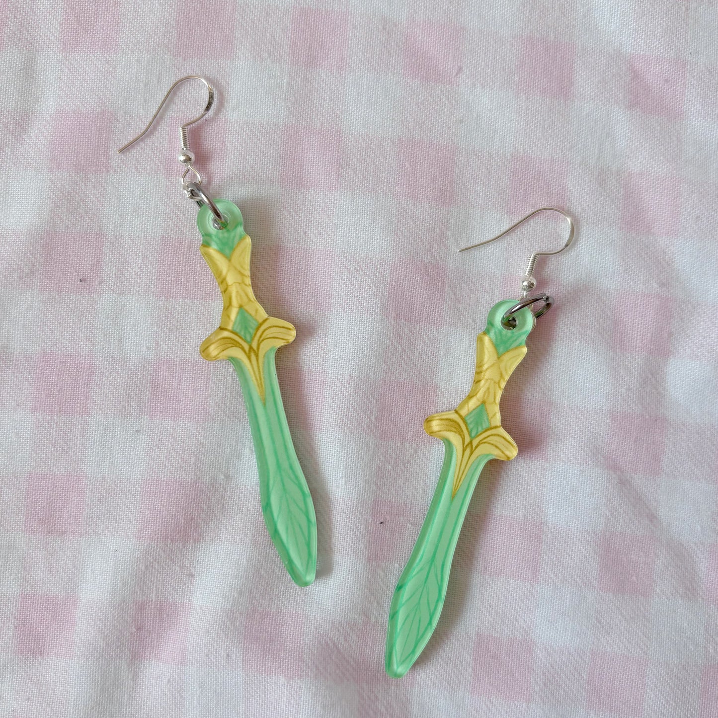 Skyrim-Inspired Acrylic Glass Sword Earrings