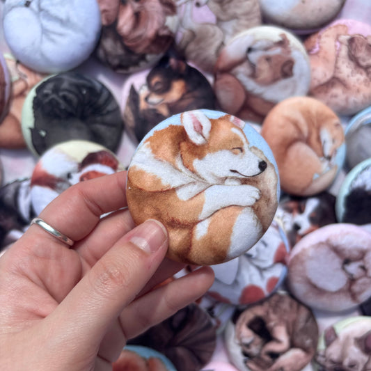 Paws & Dreams Plush Pin | Corgi