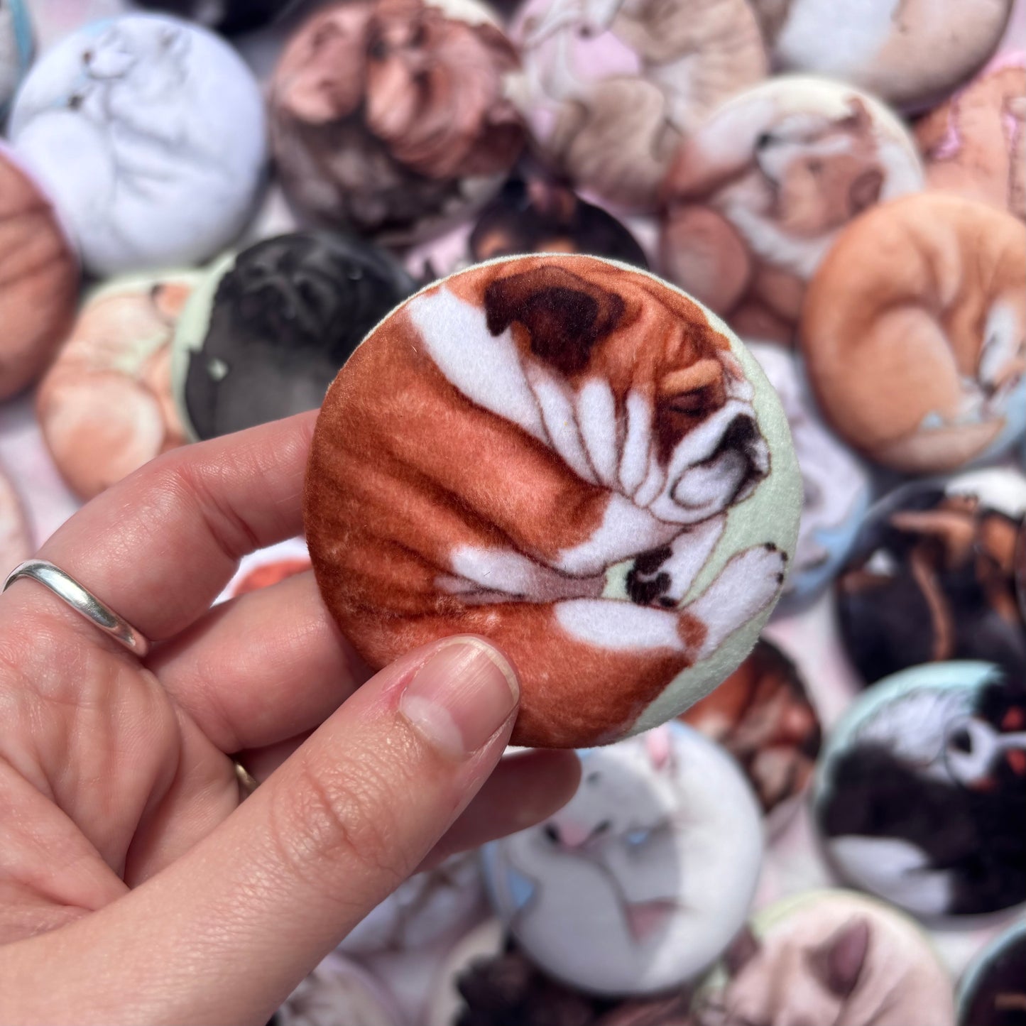 Paws & Dreams Plush Pin | Bulldog