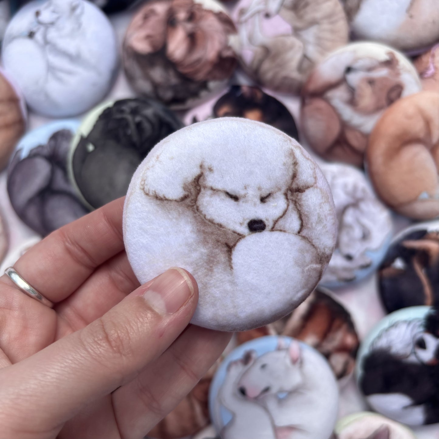 Paws & Dreams Plush Pin | Bichon Frise