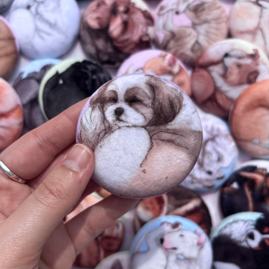Paws & Dreams Plush Pin | Shih Tzu