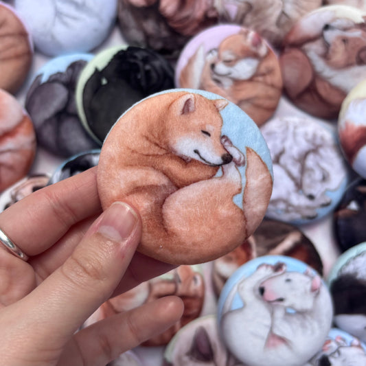 Paws & Dreams Plush Pin | Shiba Inu
