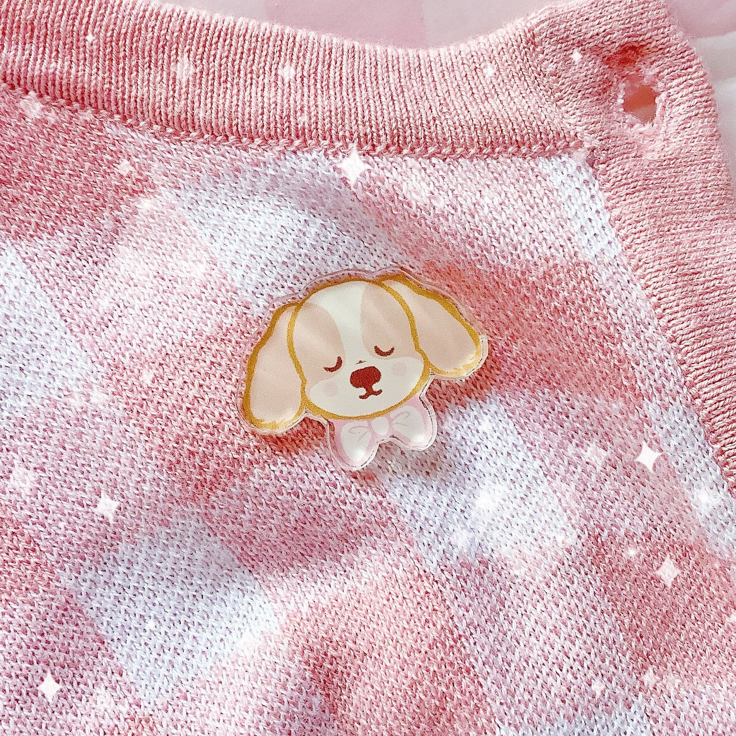 Puppy 30mm Acrylic Pin