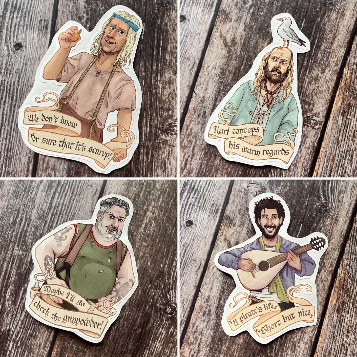 OFMD Character Quote Collection | Vinyl Stickers