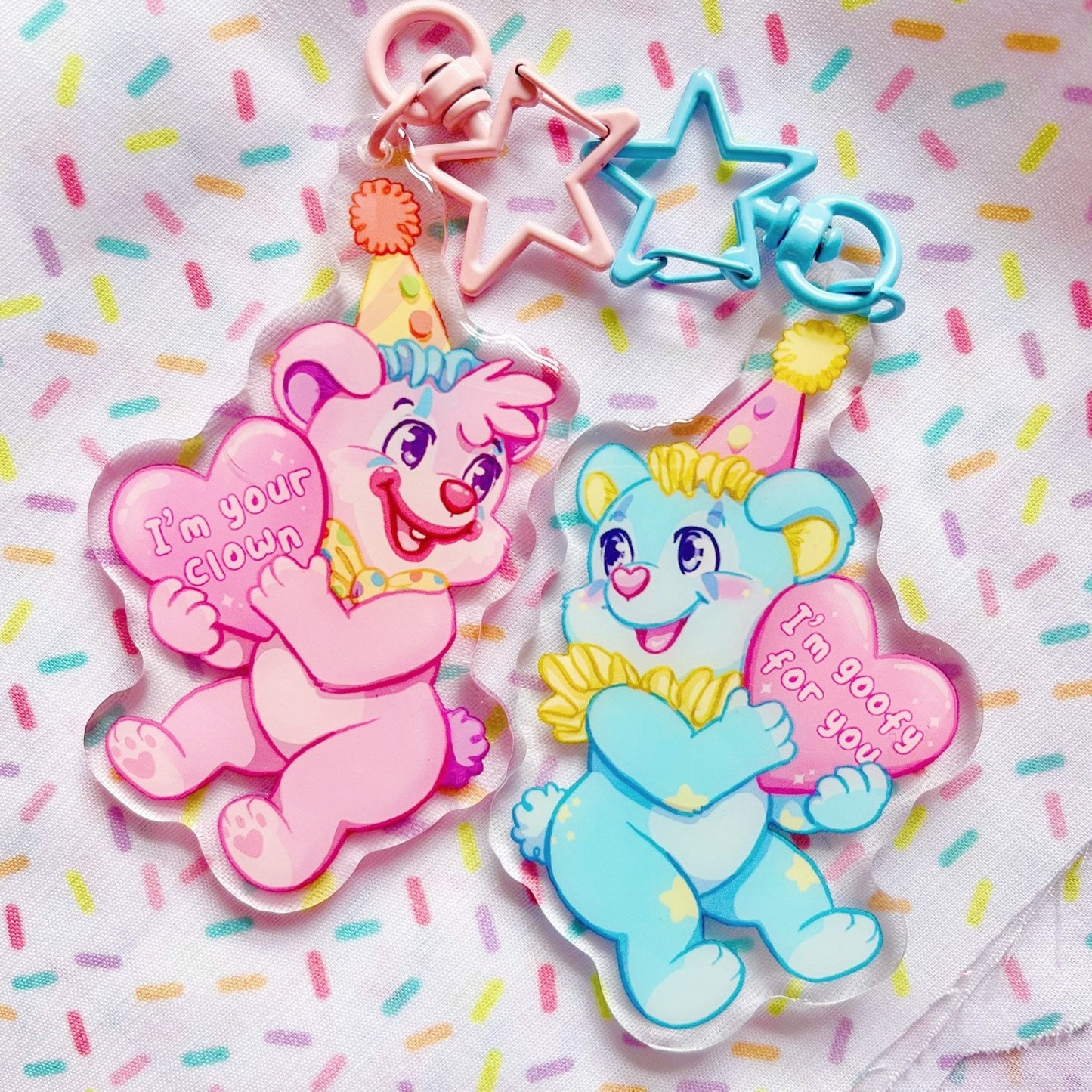 Little Clowns BFF Keychains Clowncore Bears