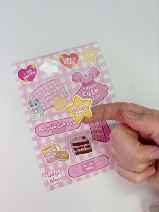 Positive Affirmations | Vinyl Sticker Sheet