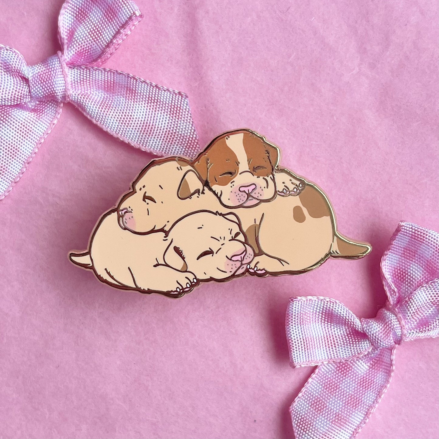 Puppy Pile Enamel Pin Newborn Babycore Pup Hard Enamel Lapel Pin