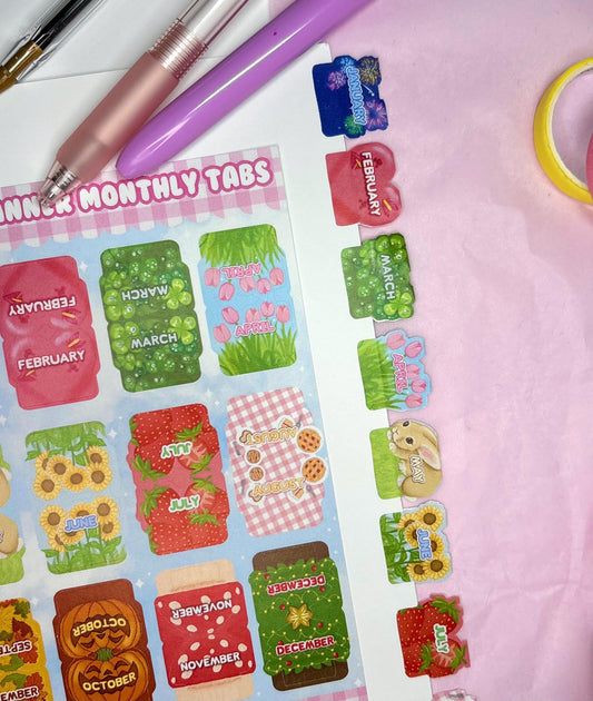 Monthly Tabs | Planner Stickers