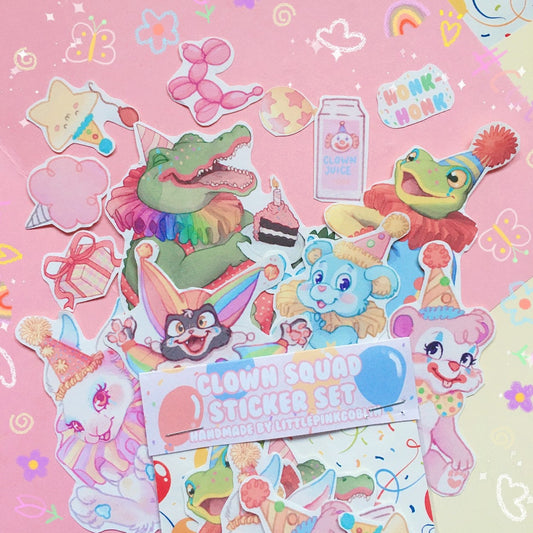 Clown Squad Kawaii | Vinyl Sticker Set (14pc)