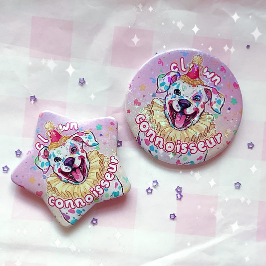 Jojo the Dalmatian Clowncore 58mm Badges