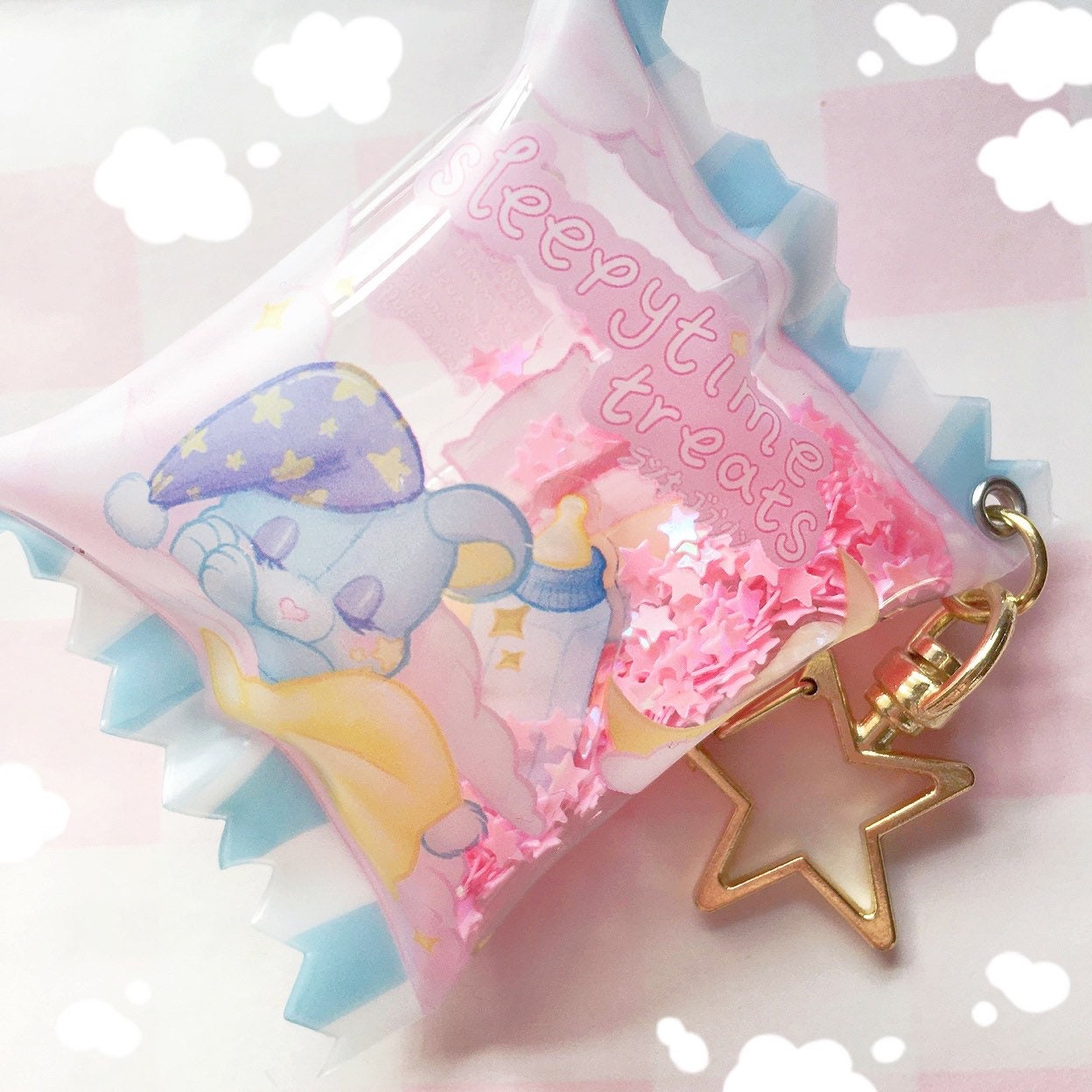 Sleepytime Treats Candy Bag Shaker Keychain