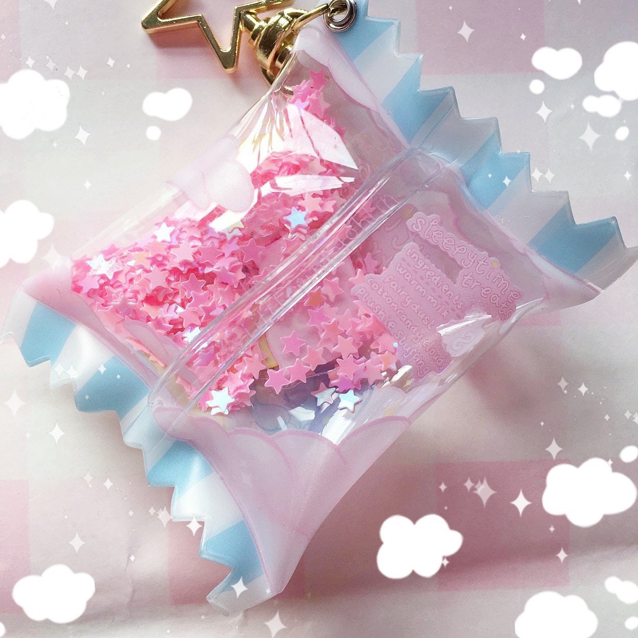 Sleepytime Treats Candy Bag Shaker Keychain