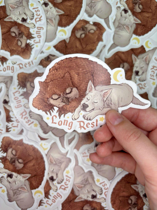 BG3 Scratch and the Owlbear | Vinyl Sticker